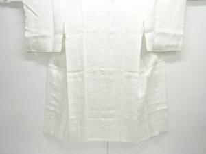 アンティーク　本麻透かし織　草花模様長襦袢